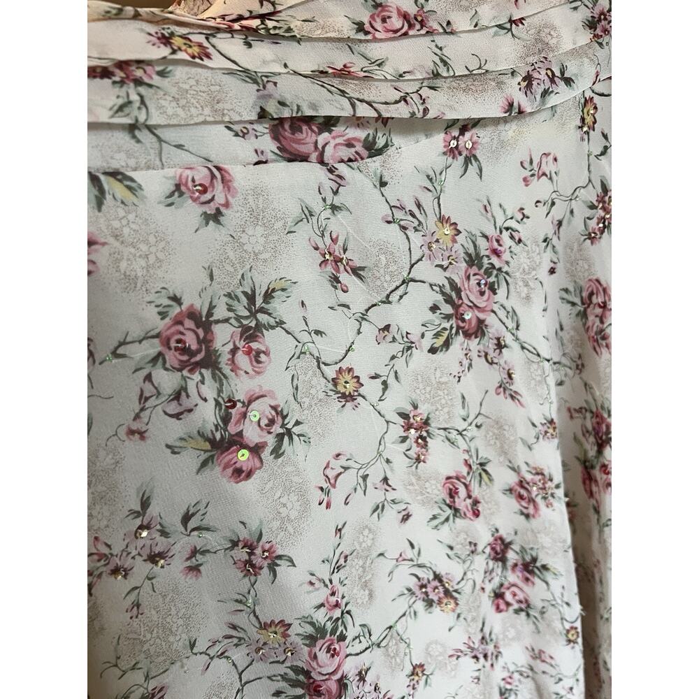 Dress barn silk dress size 10 festival romantic cottagecore farmcore romantic - Picture 8 of 13